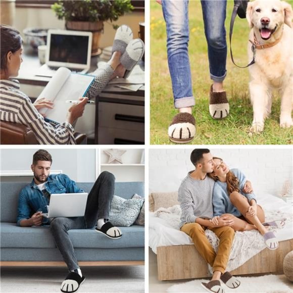 Cute Animal Slippers for Women, Winter Warm Memory Foam Soft Cozy Booties - Picture 6 of 7